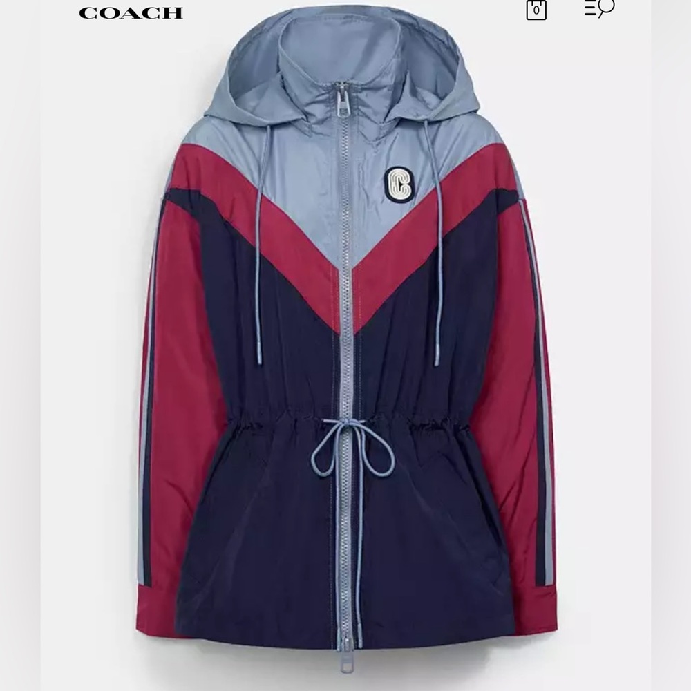 Coach Convertible Chevron Windbreaker